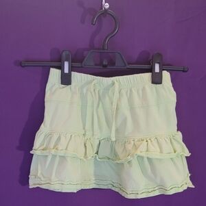 Ruffled Skirt in Light Yellow-Green